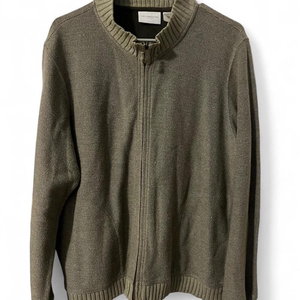 Olive green/gray cotton matching set